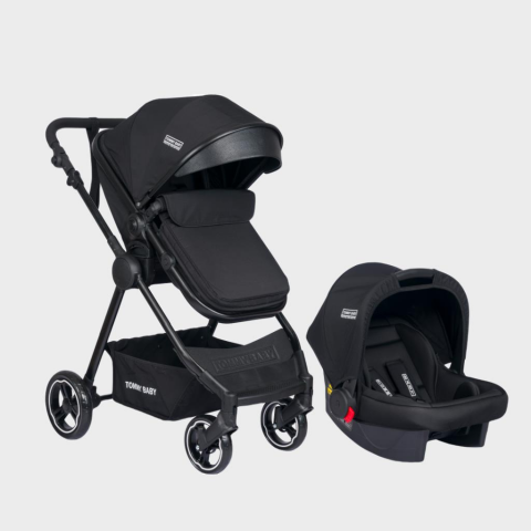 Tommybaby Handy Black New Travel (Seyahat) Sistem Bebek Arabası SİYAH