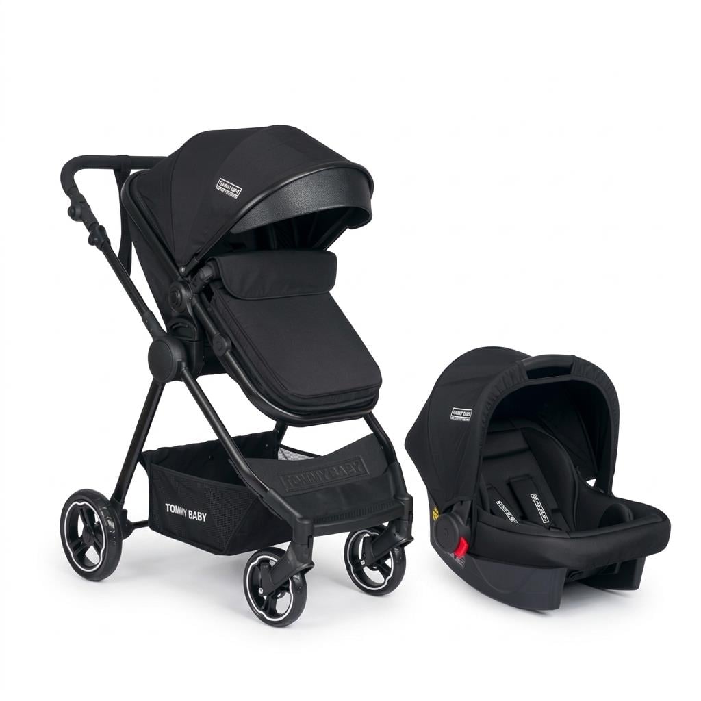 Tommybaby Handy Black New Travel (Seyahat) Sistem Bebek Arabası SİYAH