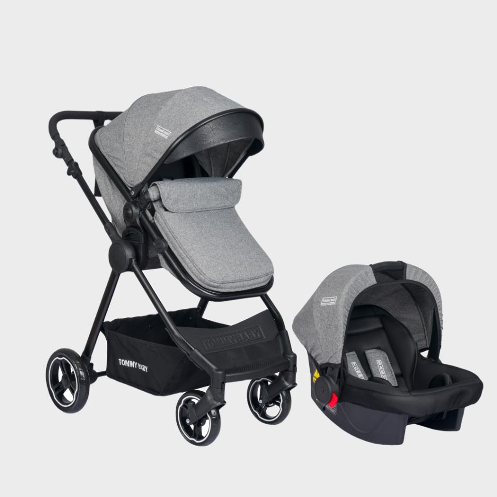 Tommybaby Handy Black New Travel (Seyahat) Sistem Bebek Arabası GRİ