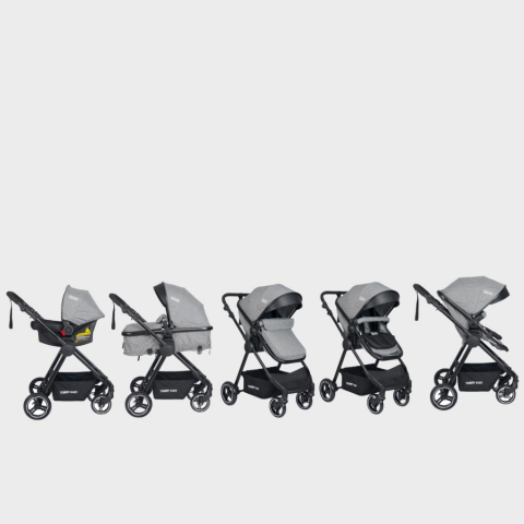 Tommybaby Handy Black New Travel (Seyahat) Sistem Bebek Arabası GRİ