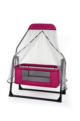 TommyBaby Sude Tüllü Sepet Beşik Sallanabilir Bebek Beşiği Tüllü Beşik