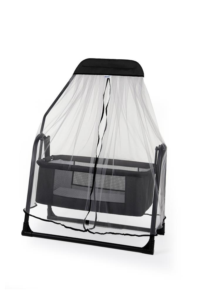 TommyBaby Sude Tüllü Sepet Beşik Sallanabilir Bebek Beşiği Tüllü Beşik SİYAH