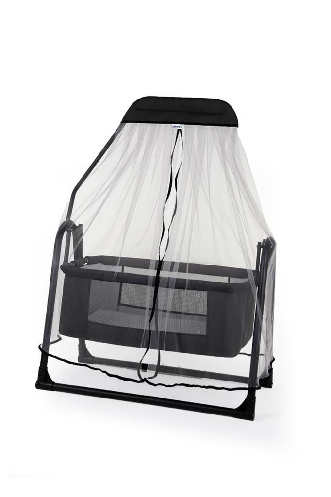 TommyBaby Sude Tüllü Sepet Beşik Sallanabilir Bebek Beşiği Tüllü Beşik SİYAH