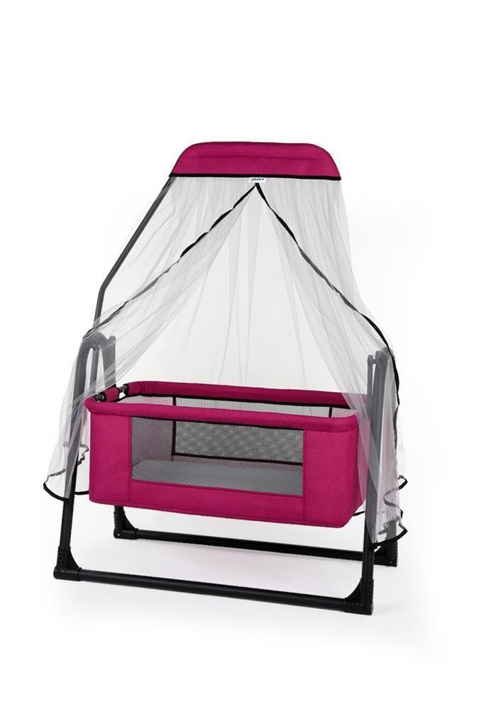 TommyBaby Sude Tüllü Sepet Beşik Sallanabilir Bebek Beşiği Tüllü Beşik KIRMIZI