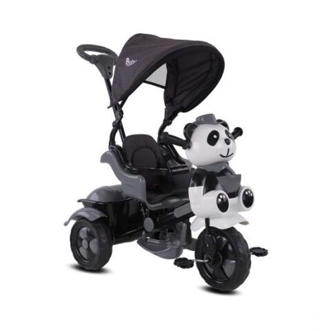 Babyhope 127 Little Panda 3 Tekerlekli İtmeli Bisiklet SİYAH-KIRMIZI