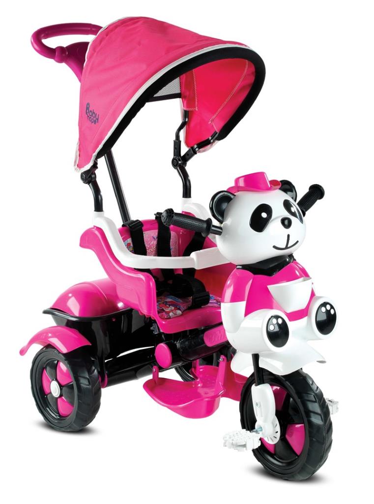 Babyhope 127 Little Panda 3 Tekerlekli İtmeli Bisiklet PEMBE