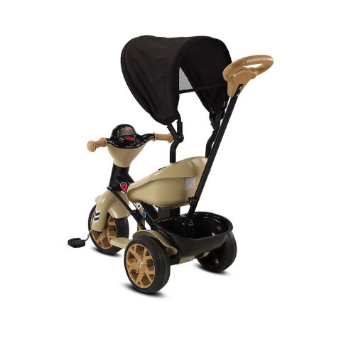 Babyhope Bobo Speed Tenteli İtmeli 3 Teker Bisklet KAHVERENGİ