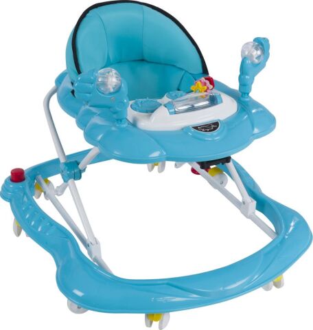 Lüx Müzikli Oyuncaklı 3 Kademeli Yürüteç TURKUAZ