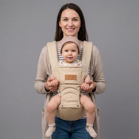 Tommybaby Vauva Hipstar 6 İn 1 Oturaklı Tam Anatomik Lüx Kanguru KREM