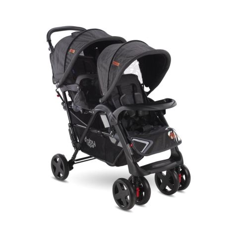 Babyhope P - 738 Arka Arkaya İkiz bebek arabası SİYAH
