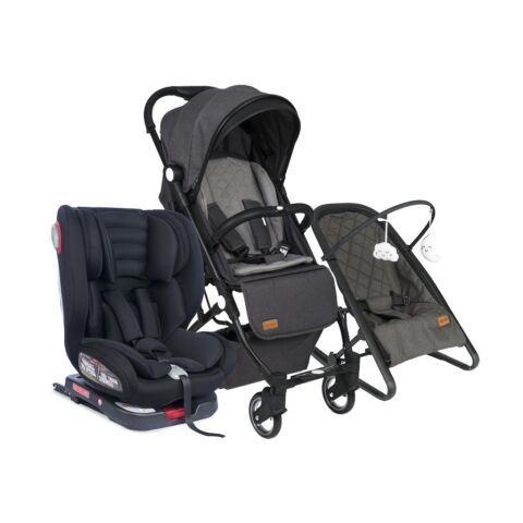 TommyBaby Opera 3 lü Set Kabin Bebek Arabası Oto Koltuk Anakucağı ANTRASİT