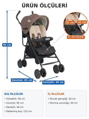 Tommybaby Caprice Tam Yatar Baston Bebek Arabası Puset KIRMIZI