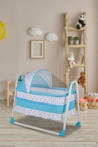 TommyBaby Yuvam Lüx Sepet Beşik Portatif Bebek Beşiği Sallanır Beşik GRİ