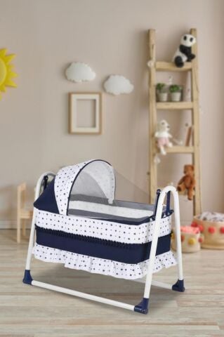 TommyBaby Yuvam Lüx Sepet Beşik Portatif Bebek Beşiği Sallanır Beşik KIRMIZI