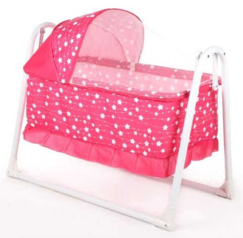 TommyBaby Yuvam Lüx Sepet Beşik Portatif Bebek Beşiği Sallanır Beşik MAVİ