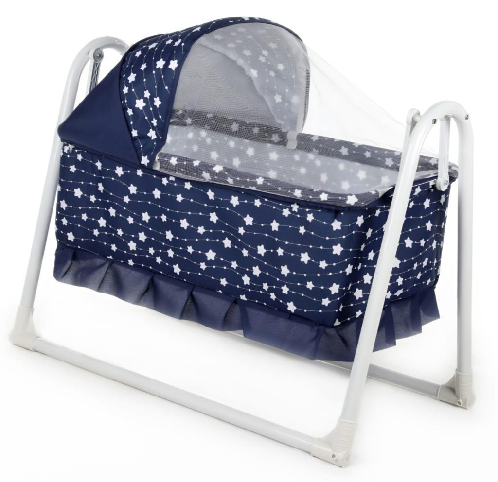 TommyBaby Yuvam Lüx Sepet Beşik Portatif Bebek Beşiği Sallanır Beşik LACİVERT