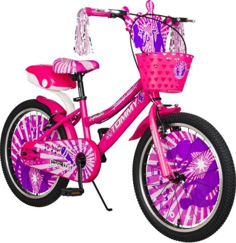 TommyBike 20 jant Bisiklet Lüx Aksesuarlı Cocuk Bisikleti 6 -10 Yaş PEMBE