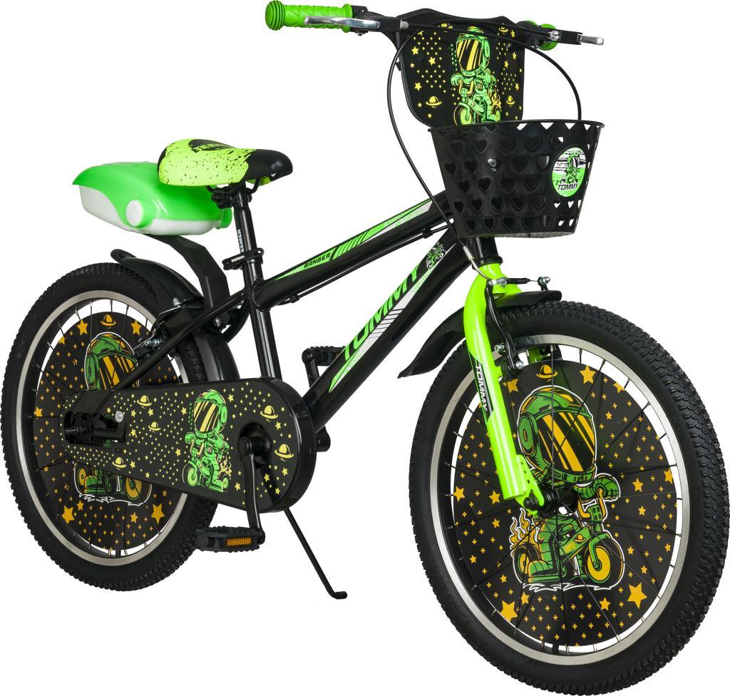 TommyBike 20 jant Bisiklet Lüx Aksesuarlı Cocuk Bisikleti 6 -10 Yaş YEŞİL