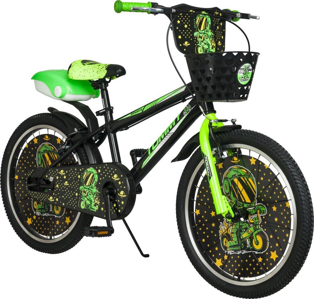 TommyBike 20 jant Bisiklet Lüx Aksesuarlı Cocuk Bisikleti 6 -10 Yaş YEŞİL