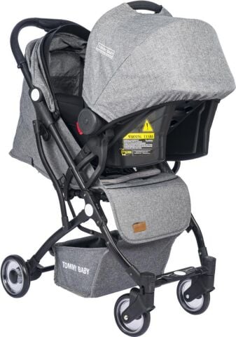 TommyBaby Mia Kabin Travel Bebek Arabası Black Kabin Boy GRİ