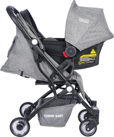 TommyBaby Mia Kabin Travel Bebek Arabası Black Kabin Boy GRİ