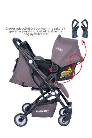 TommyBaby Mia Kabin Travel Bebek Arabası Black Kabin Boy ANTRASİT