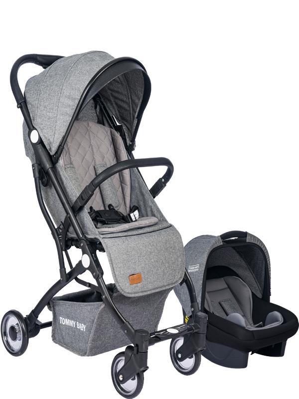 TommyBaby Mia Kabin Travel Bebek Arabası Black Kabin Boy GRİ