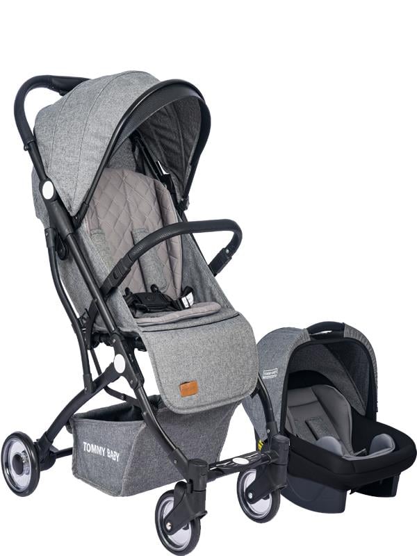 TommyBaby Mia Kabin Travel Bebek Arabası Black Kabin Boy GRİ
