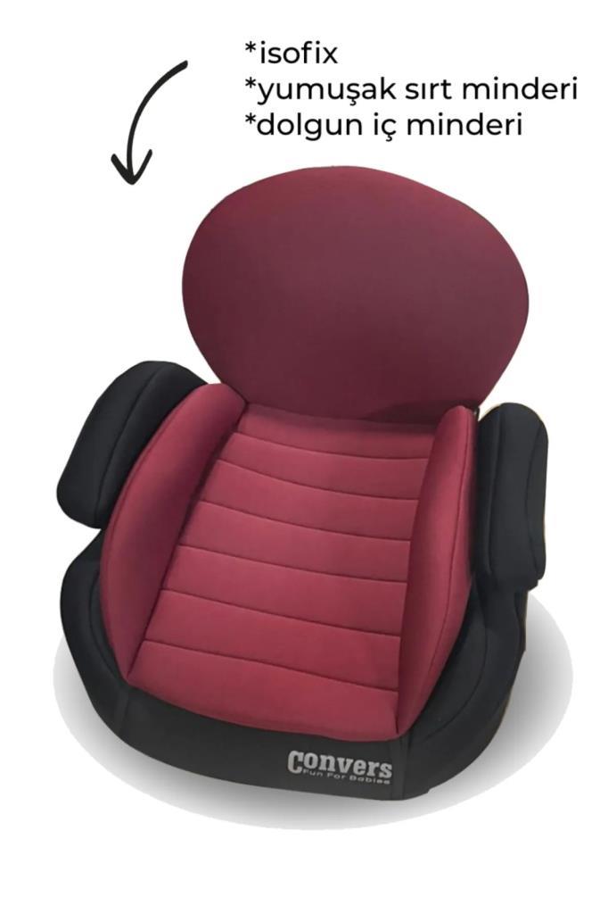 İsofix'li Oto Koltuk Yükseltici BORDO