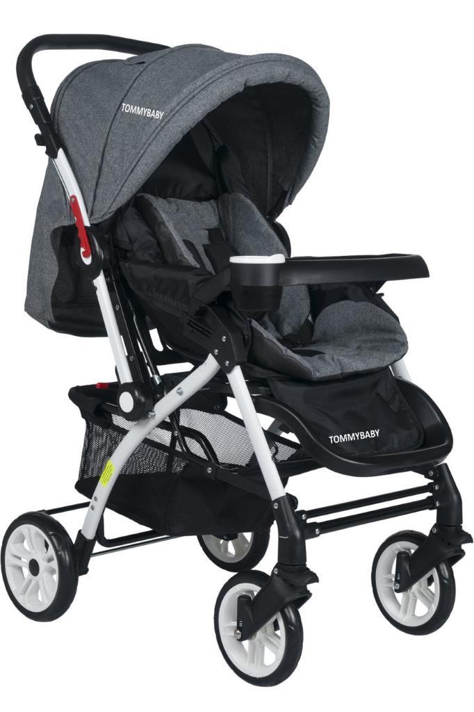 Tommybaby Eagle Alüminyum Lüx Çift Yön Bebek Arabası FÜME