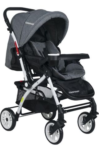 Tommybaby Eagle Alüminyum Lüx Çift Yön Bebek Arabası FÜME