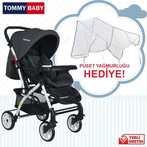 Tommybaby Eagle Alüminyum Lüx Çift Yön Bebek Arabası ANTRASİT
