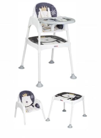 TommyBaby 3 in 1 Çalışma Masalı ve Pedli Mama Sandalyesi KAHVERENGİ