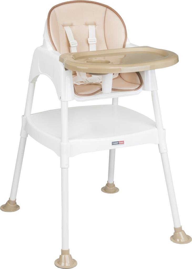 TommyBaby 3 in 1 Çalışma Masalı ve Pedli Mama Sandalyesi KAHVERENGİ