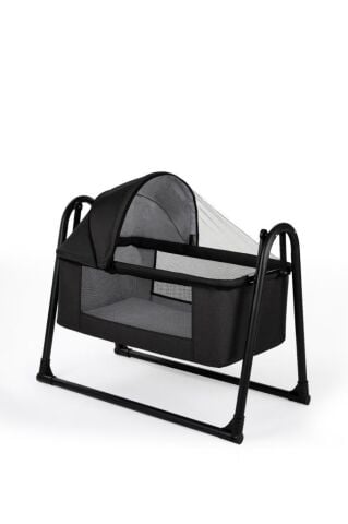 TommyBaby Sedef Sepet Beşik Portatif Bebek Beşiği Sallanır Beşik GRİ