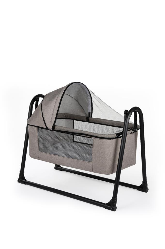 TommyBaby Sedef Sepet Beşik Portatif Bebek Beşiği Sallanır Beşik KAHVE