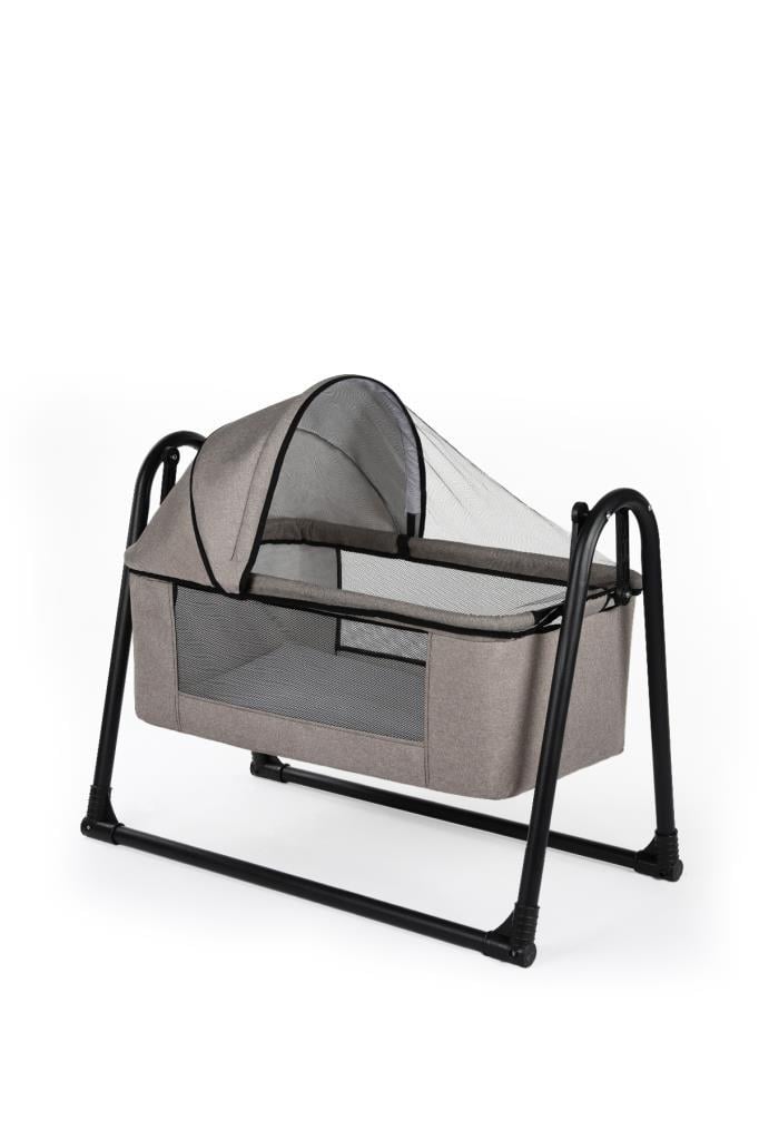 TommyBaby Sedef Sepet Beşik Portatif Bebek Beşiği Sallanır Beşik KAHVE