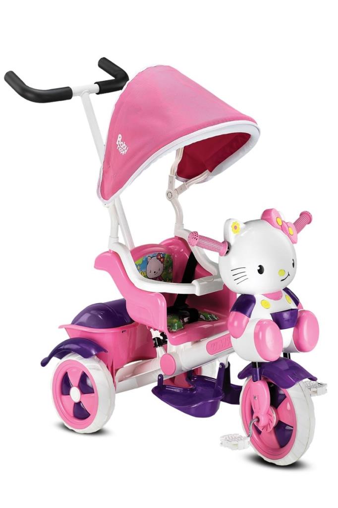 Babyhope 135 Kety 3 Üçteker İtmeli Bebek & Çocuk Bisiklet PEMBE