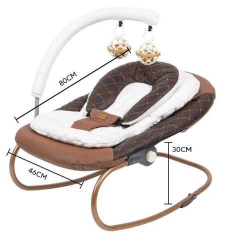 TommyBaby Maria Gold Plus Lüx Oyuncaklı Ana Kucağı KAHVERENGİ